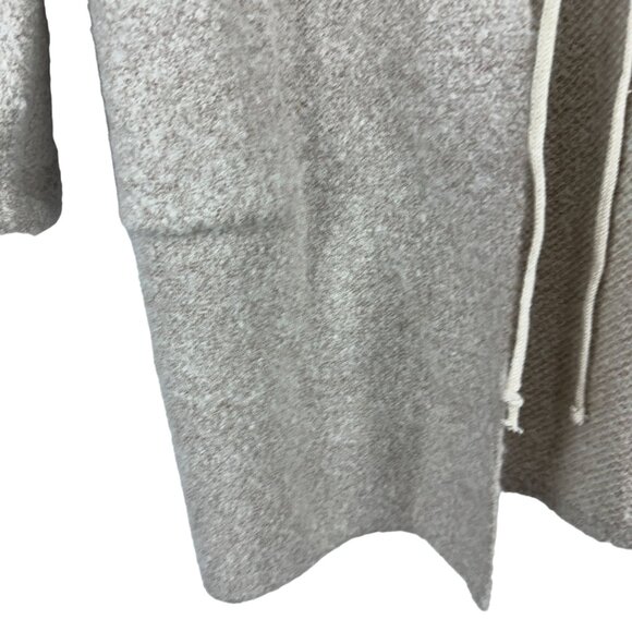 Allie Rose Womens Long Cardigan Sweater Hooded Beige L Pockets Casual JSW9192 - Picture 2 of 6